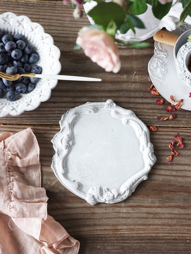 Astier de Villatte クローバー模様の皿 Astier de Villatte John Derian ディッシュクローバー｜皿・器