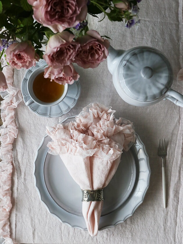 Chez moiナプキンChicクォーツ40x40cm シェモア ～ サラグレース