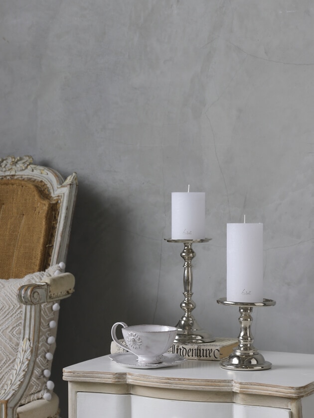 RasteliピラーキャンドルRUSTICホワイト ｜北欧雑貨 サラグレース