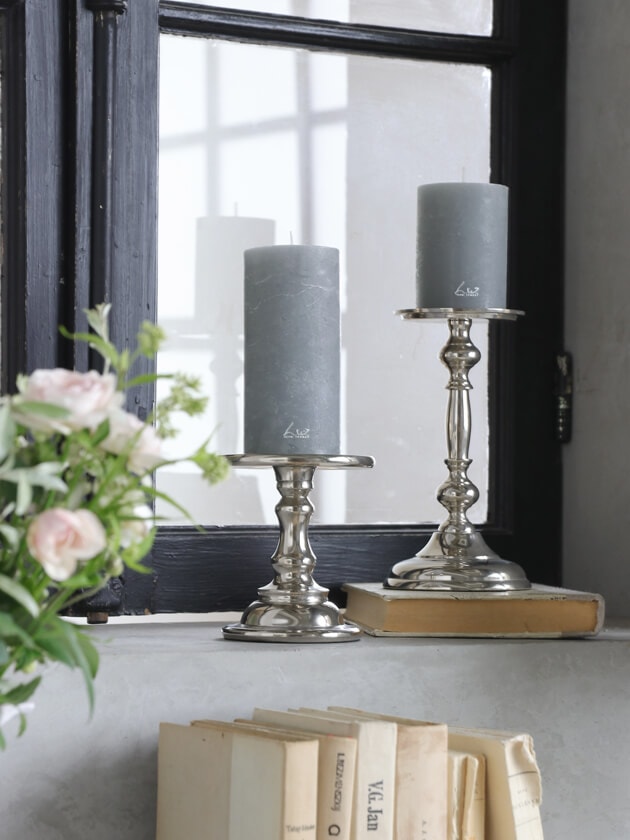 RasteliピラーキャンドルRUSTICマウスグレー ｜北欧雑貨 サラグレース