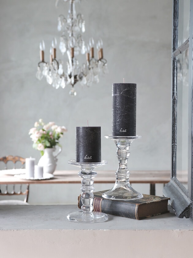 RasteliピラーキャンドルRUSTICベルーガグレー ｜北欧雑貨 サラグレース