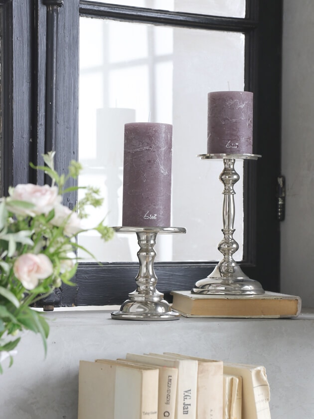 RasteliピラーキャンドルRUSTICトワイライトモーヴ ｜北欧雑貨 サラ