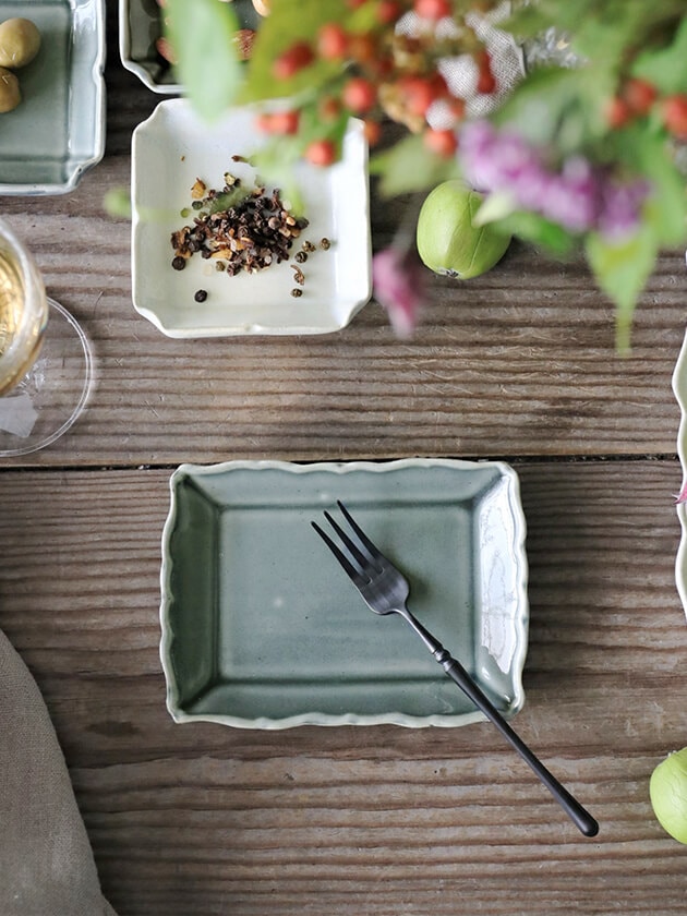 Sarah GraceプレートSレクタングル ブルーグレー