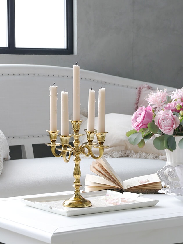 Shishiキャンドルホルダー5灯ゴールド