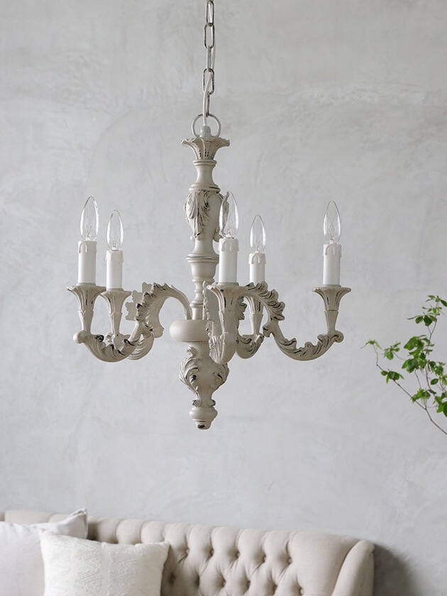 IL ParalumeシャンデリアFreya5灯グレー- サラグレース-