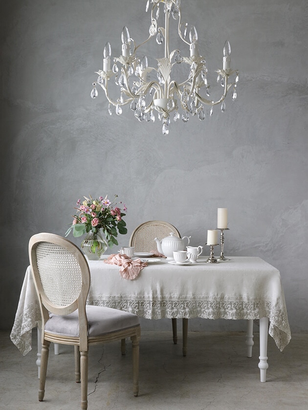 サラグレース ARTE PURA テーブルクロス チュールレースレクト