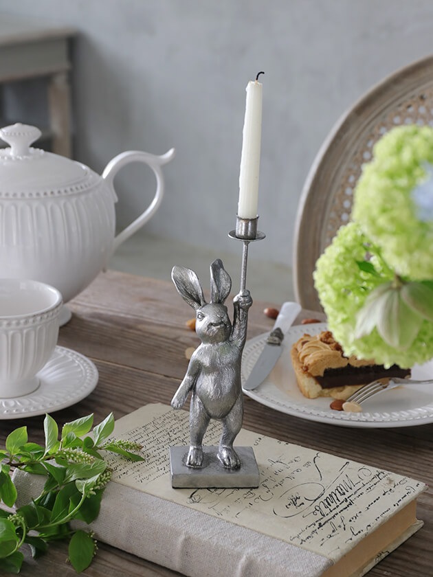 Lene BjerreキャンドルホルダーSeminaシルバー18cm