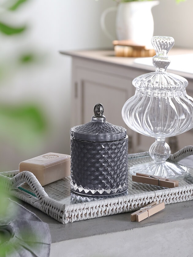 英国　イギリス　アンティーク　小さい　ケーキスタンド　ガラス　プレスガラス　4個 英国 イギリス アンティーク 小さい ケーキスタンド ガラス プレス