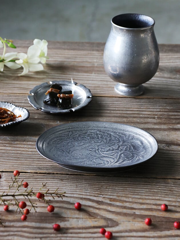 シルバー小判皿4枚セット サイズ35.5cm 【公式通販】