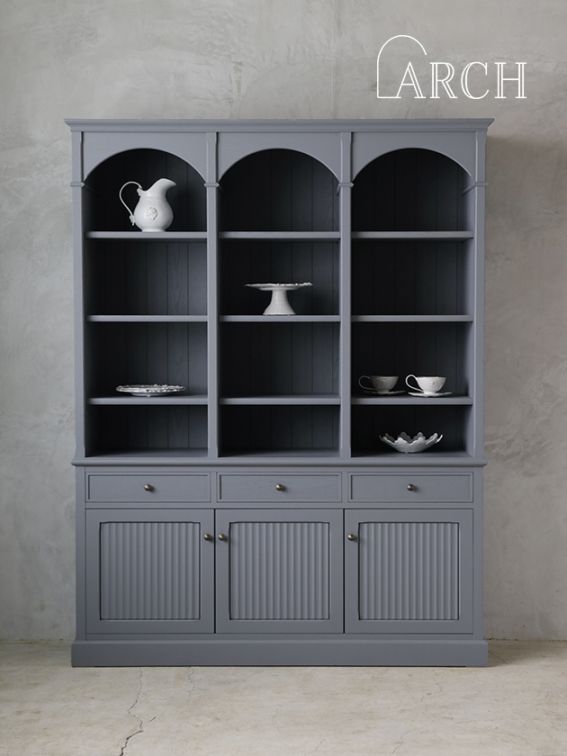 ARCHシェルフキャビネット3連ブルーグレー《限定生産品》