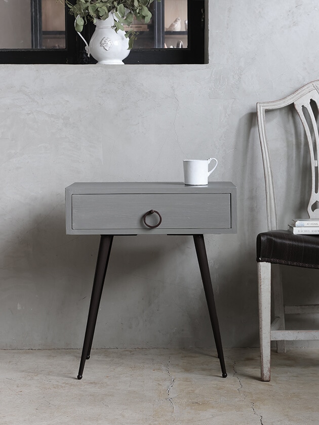 BLANC D'IVOIREサイドテーブルLOLAグレー