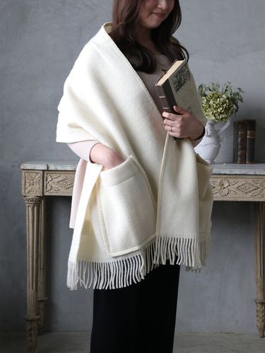 LAPUAN KANKURITポケットショールMARIAホワイト60x180cm