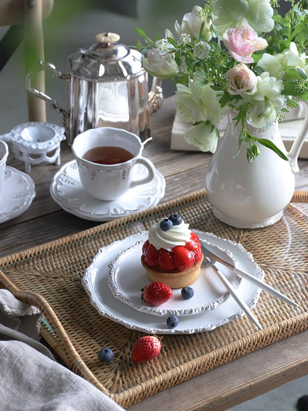 ELIOS RINAパン皿 ホワイト