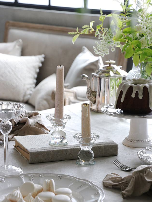 Sache ガラススティックキャンドルホルダークリスタル