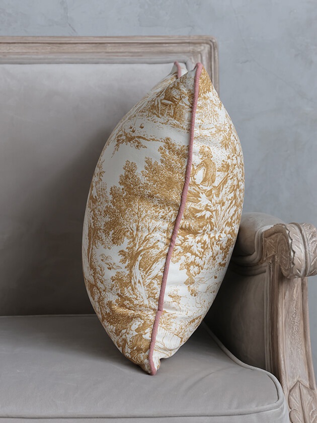 Borgo delle tovaglieクッションカバー Filo トワルドジュイ 45x45cm