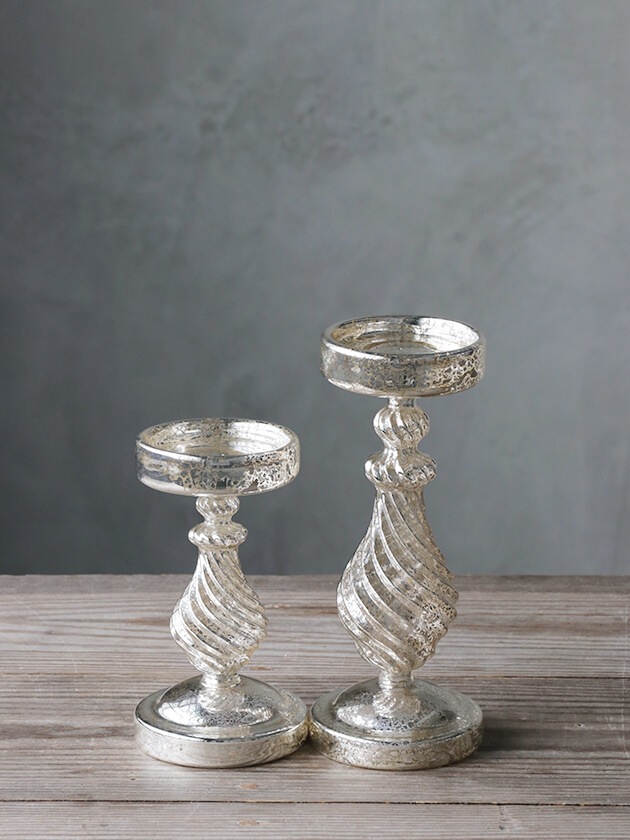 マチルドエムガラスキャンドルホルダーTwist25cm