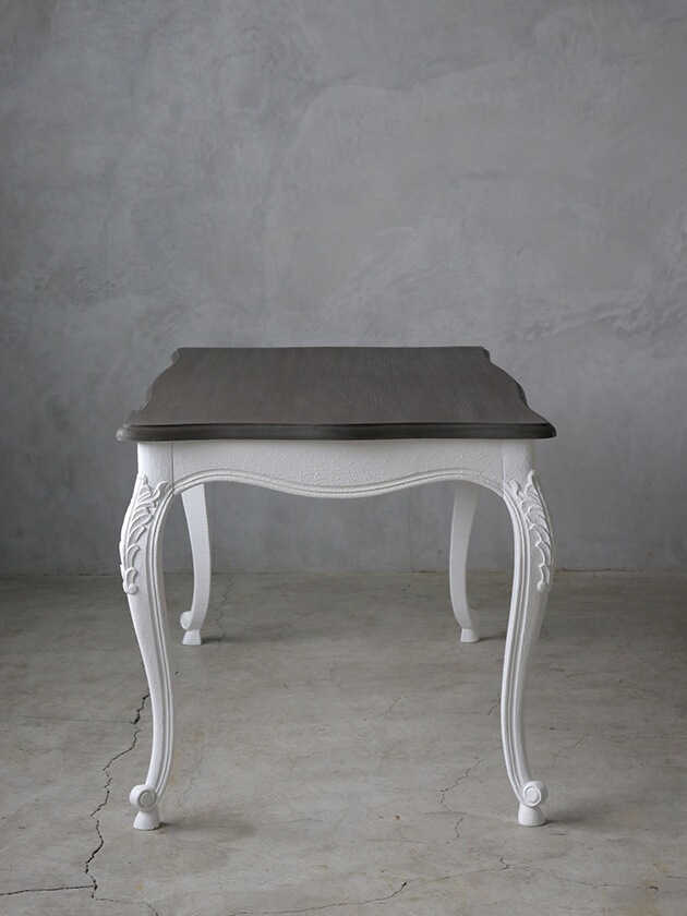 BLANC D'IVOIRE�����˥󥰥ơ��֥�JOANNA150cm����ƥ������ۥ磻��TOP�֥饦�󥰥졼facon chene