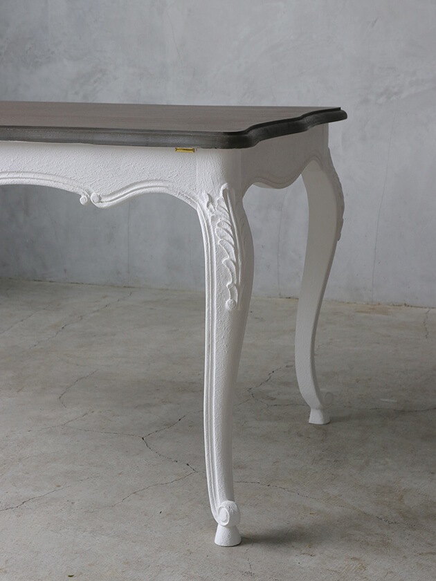 BLANC D'IVOIRE�����˥󥰥ơ��֥�JOANNA150cm����ƥ������ۥ磻��TOP�֥饦�󥰥졼facon chene