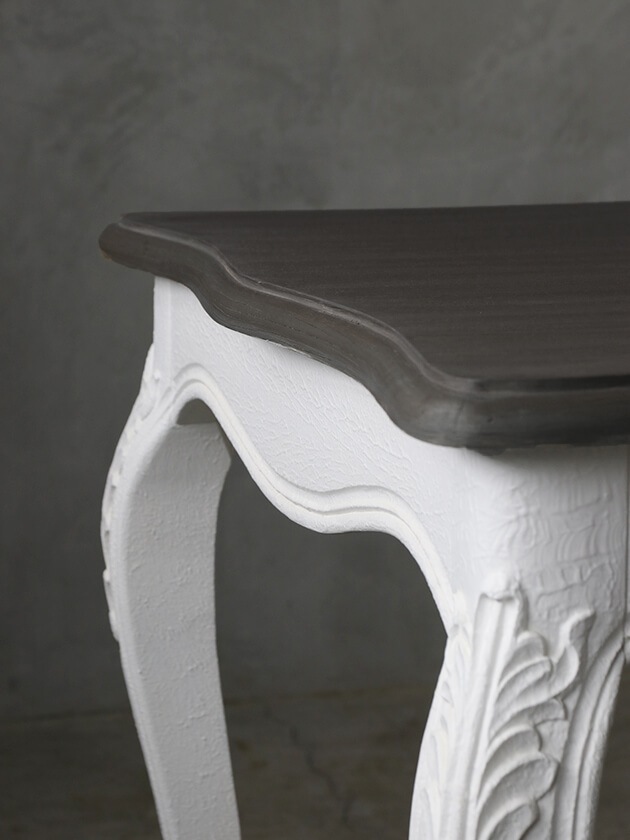 BLANC D'IVOIRE�����˥󥰥ơ��֥�JOANNA150cm����ƥ������ۥ磻��TOP�֥饦�󥰥졼facon chene