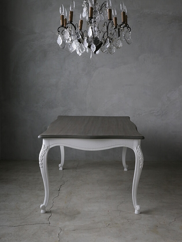 BLANC D'IVOIRE�����˥󥰥ơ��֥�JOANNA180cm����ƥ������ۥ磻��TOP�֥饦�󥰥졼facon chene