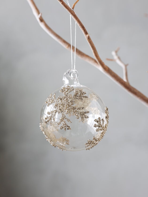 ShishiガラスボールSnowFlakes 8cm