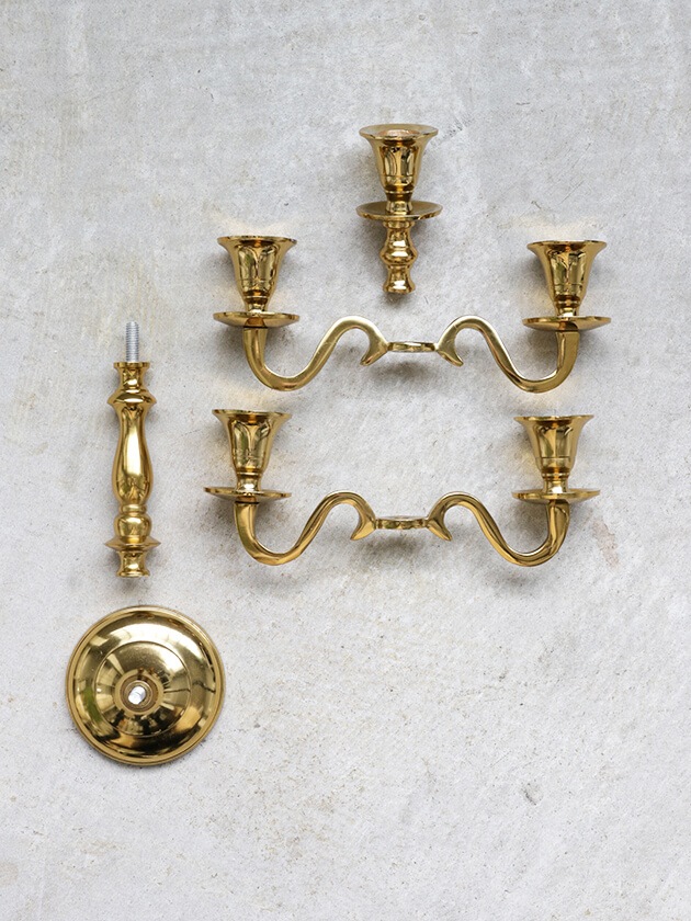 Shishiキャンドルホルダー5灯ゴールド