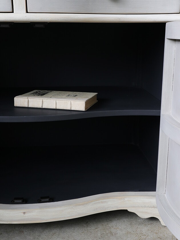 アンティーク　サイドボード　ブルーグレー　ホワイト アンティークサイドボードブルーグレーホワイト