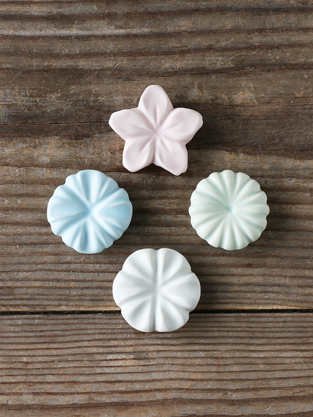 臼杵焼 輪花箸置き4個セット