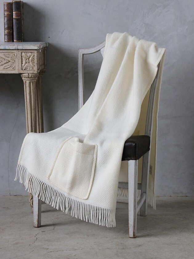 LAPUAN KANKURITポケットショールMARIAホワイト60x180cm