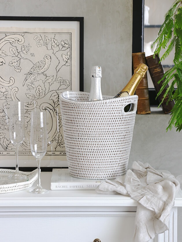 BAOLGI ラタンシャンパン クーラーホワイト