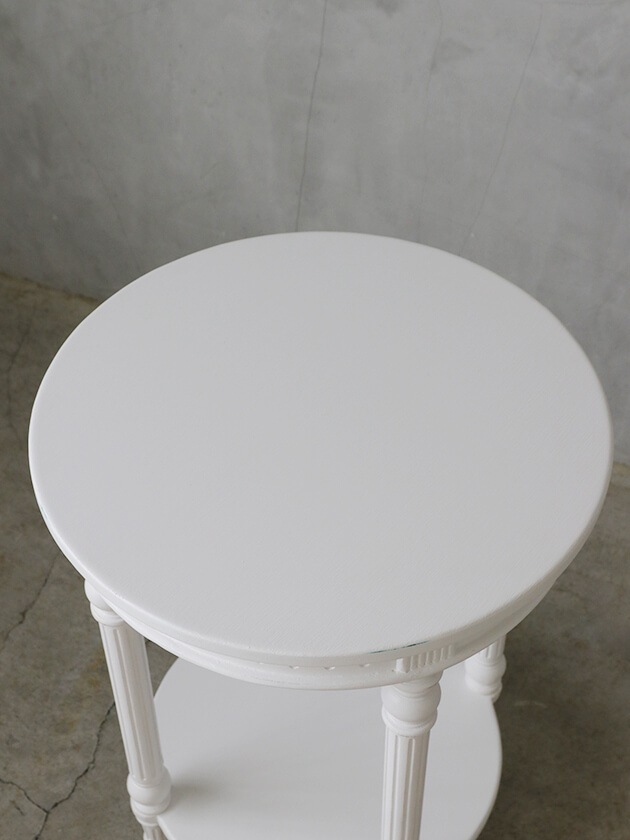 MirageラウンドサイドテーブルLinaホワイト