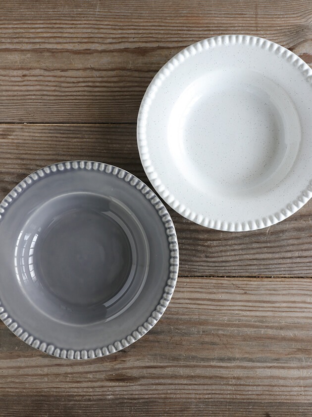 PotteryJo�����ס��ѥ����ץ졼��DARIA�ۥ磻��26cm Stoneware