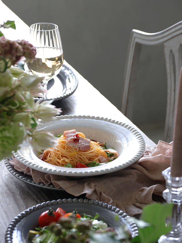 PotteryJo�����ס��ѥ����ץ졼��DARIA�ۥ磻��26cm Stoneware