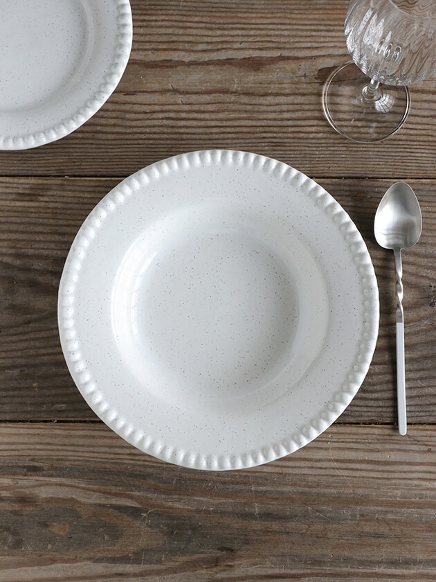 PotteryJo�����ס��ѥ����ץ졼��DARIA�ۥ磻��26cm Stoneware