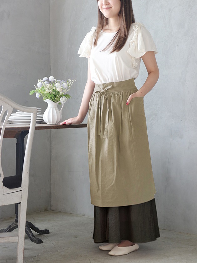 SUNNY LOCATIONエプロンスカートDRコットン