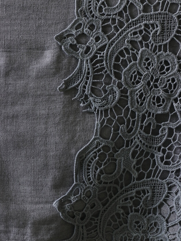 Chez moi シェモア テーブルクロスVeneziaライトグレー テーブル掛け