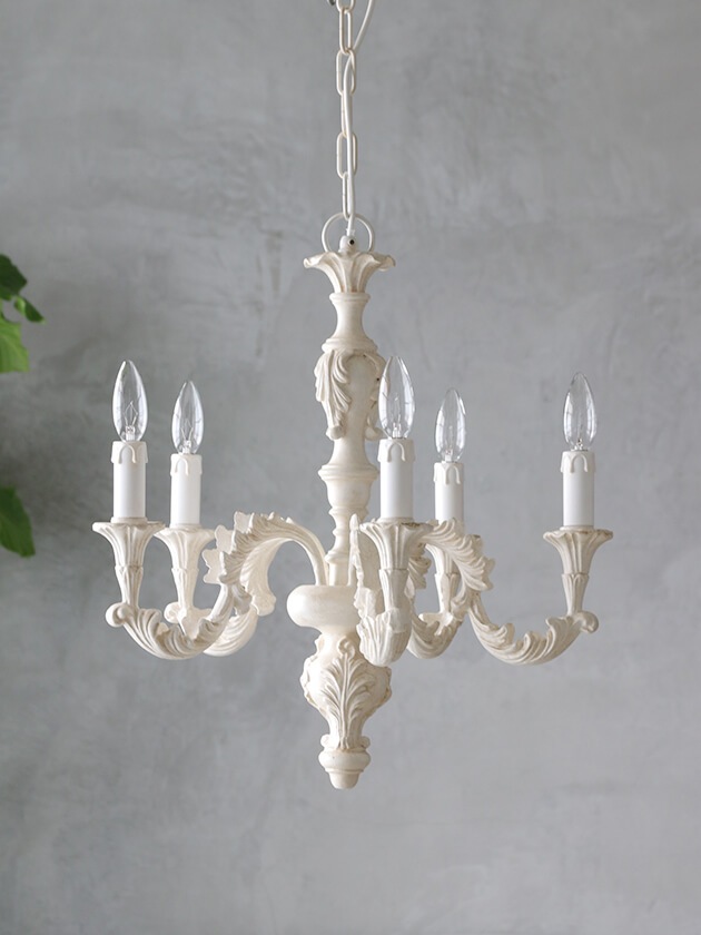 シャンデリア 6灯 ホワイト IL Paralume Bellee サラグレース IL ParalumeシャンデリアFreya5灯ホワイト- サラグレース-