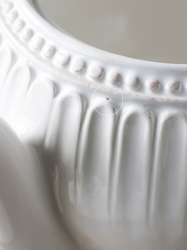 ELIOS PERLEティーポットホワイト｜フランスやヨーロッパの輸入雑貨・家具・インテリアの通販｜サラグレース