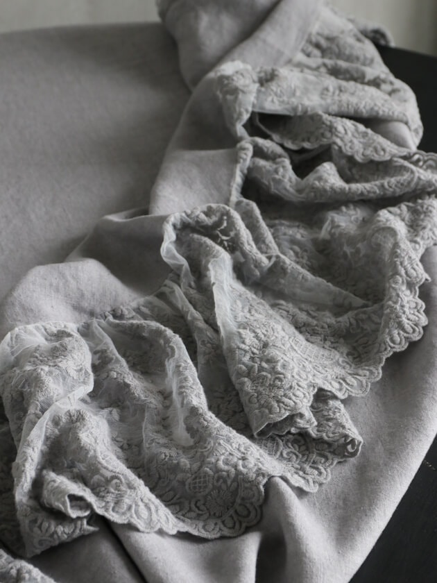 Chez moi シェモア ラウンドテーブルクロスLino Provenzaleセメント