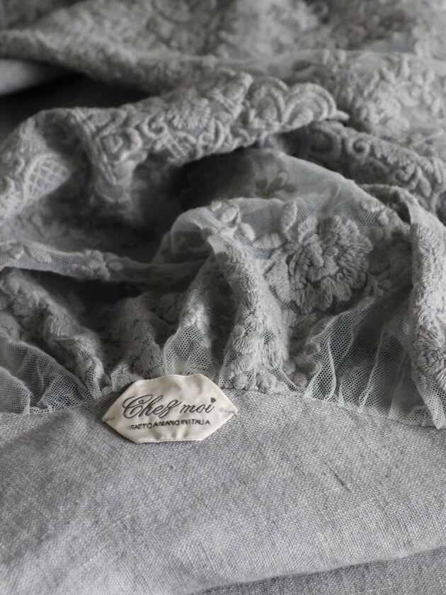 Chez moi シェモア ラウンドテーブルクロスLino Provenzaleセメント