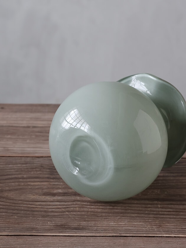 ENSIフラワーベースIIDAひすいグリーンH16cm