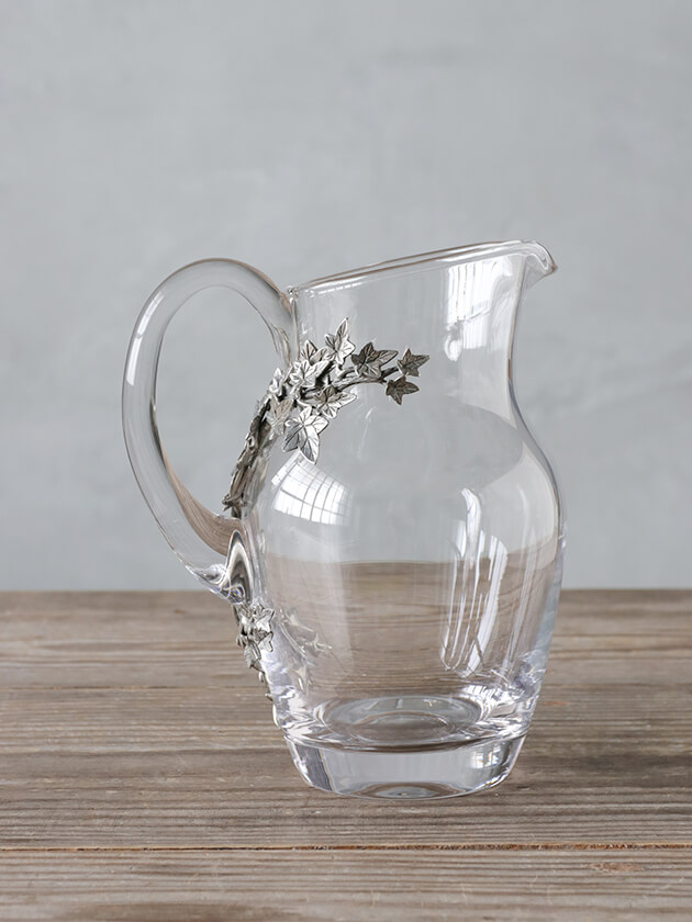PewterガラスピッチャーIvy