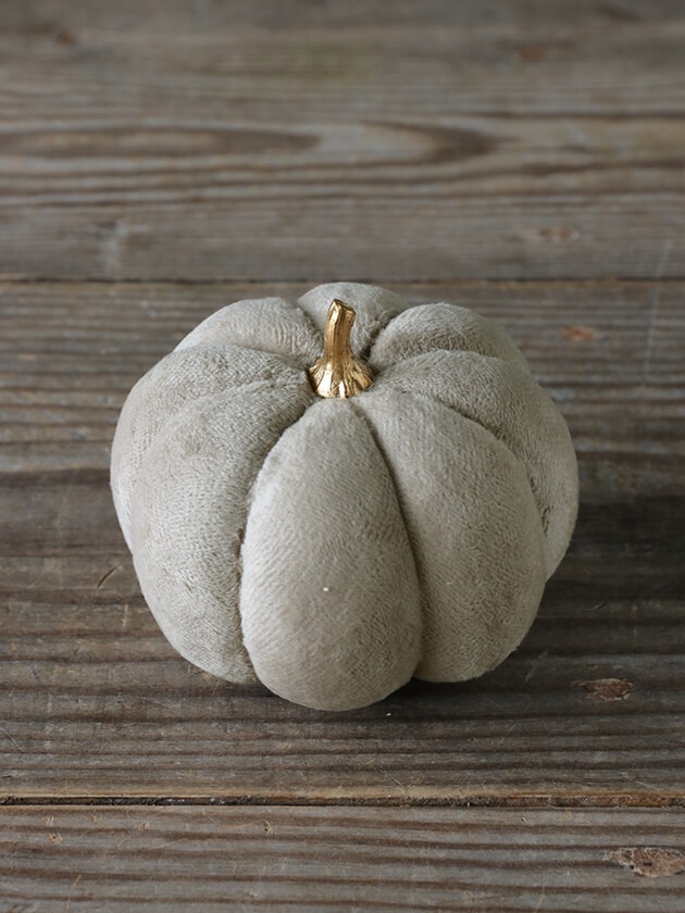 ファブリックパンプキン グレー11cm