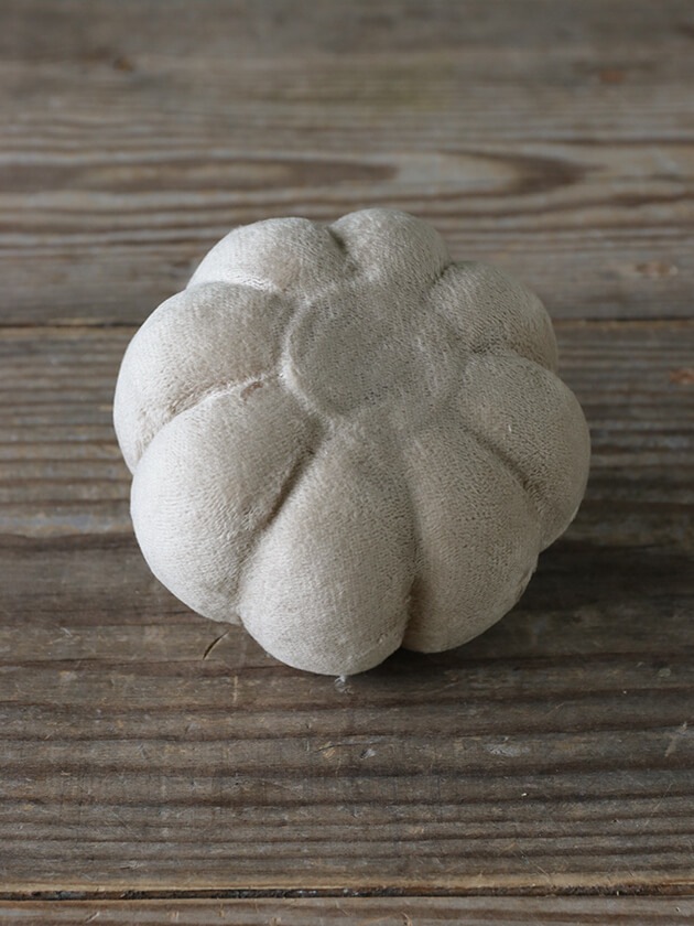 ファブリックパンプキン グレー11cm