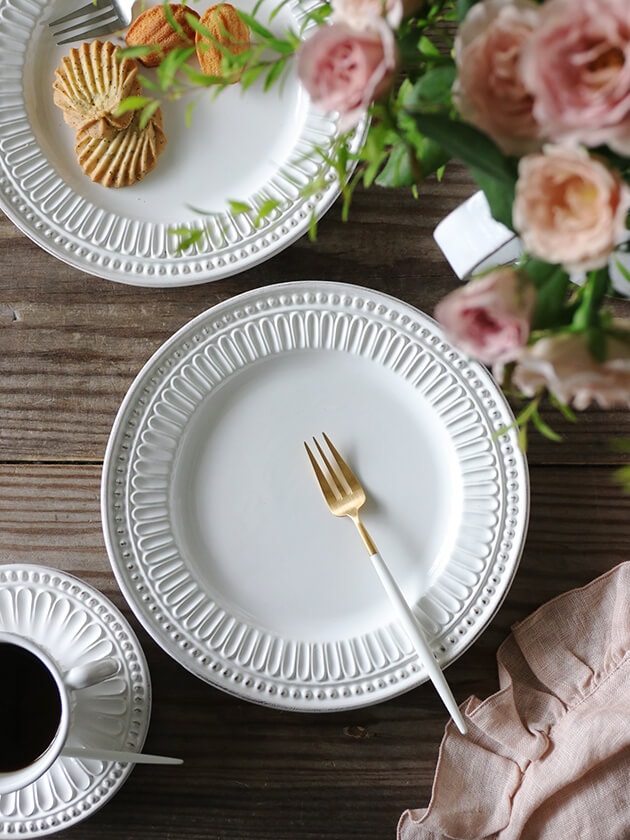 ELIOS PERLE エリオスパール デザートプレート ホワイト23cm イタリア