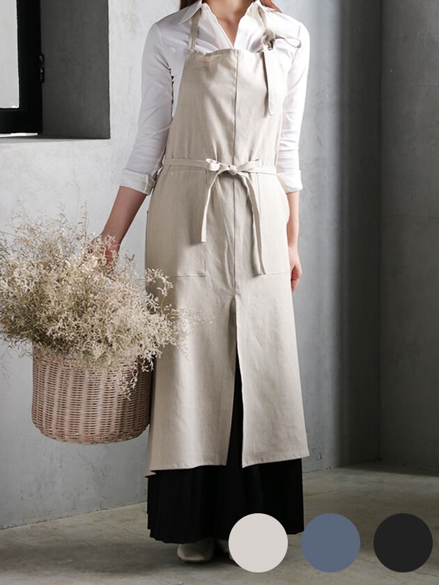 NOVEMBER LINEN リネン フル エプロン