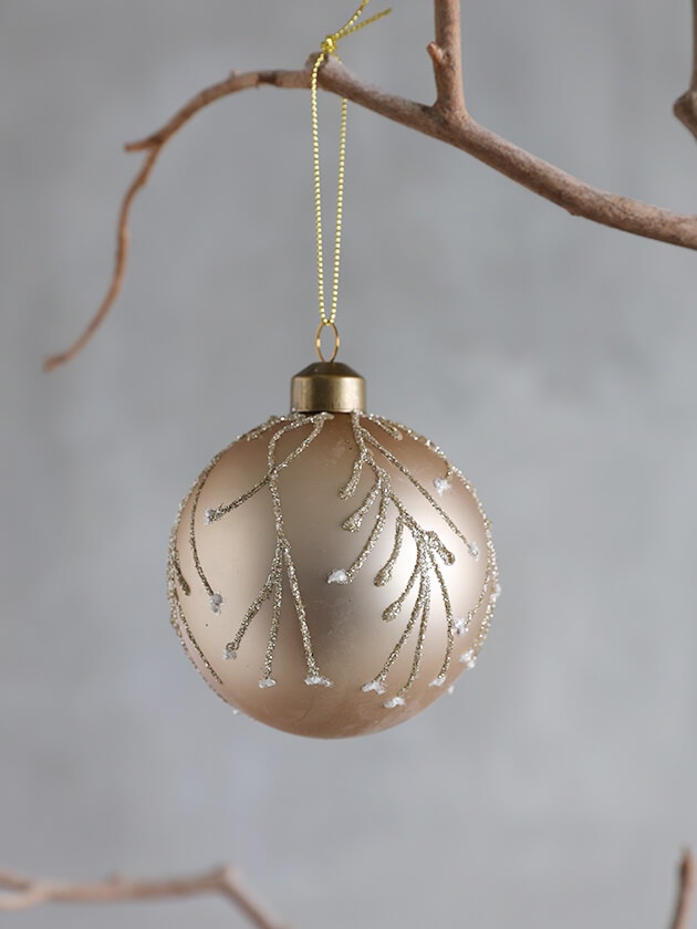 A LotクリスマスガラスボールSavoy Champagne 8cm