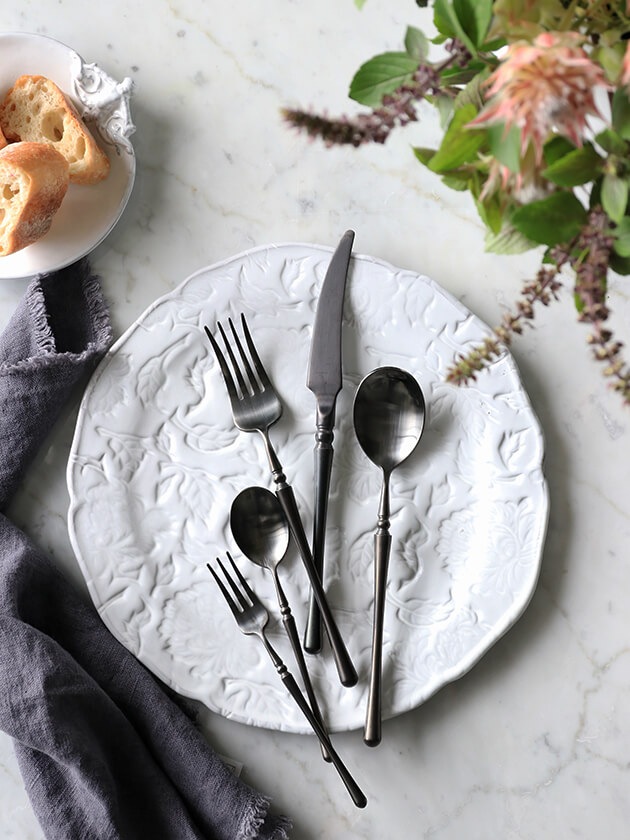 イタリア製カトラリー クリアカラー サラグレース フォークスプーンナイフセット イタリア製カトラリー クリアカラー サラグレース フォーク