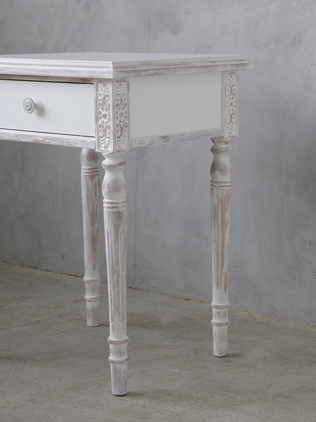 EnchanteベッドサイドテーブルBaronウォッシュドホワイト