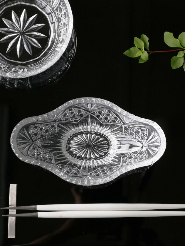バカラ　ウェーブボウル Baccarat（バカラ） アラベスク ボウル ARABESQUE GLASS BOWL